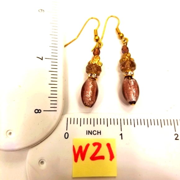 🔻REDUCED Vecchia Murano Italian Handblown purple glass beads Y necklace earring - Picture 8 of 15